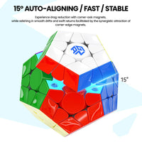 Gan Megaminx V2 Maglev, Black-face, UV Coated