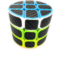 Rund Professorterning | Cylinderformet 3x3 Carbon | Rubiks Cube